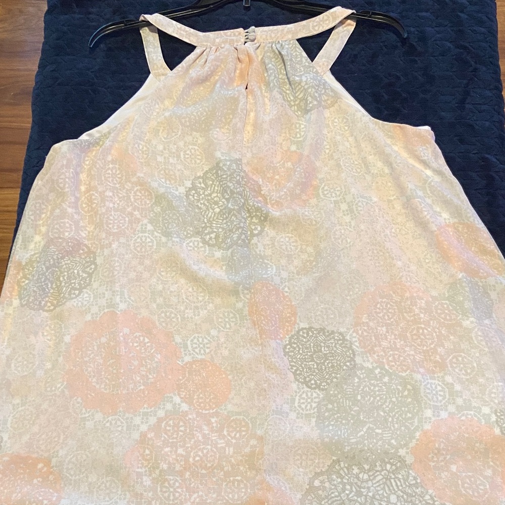Torrid Women's Pink and Gray Patterned Tank Top - Picture 6 of 10